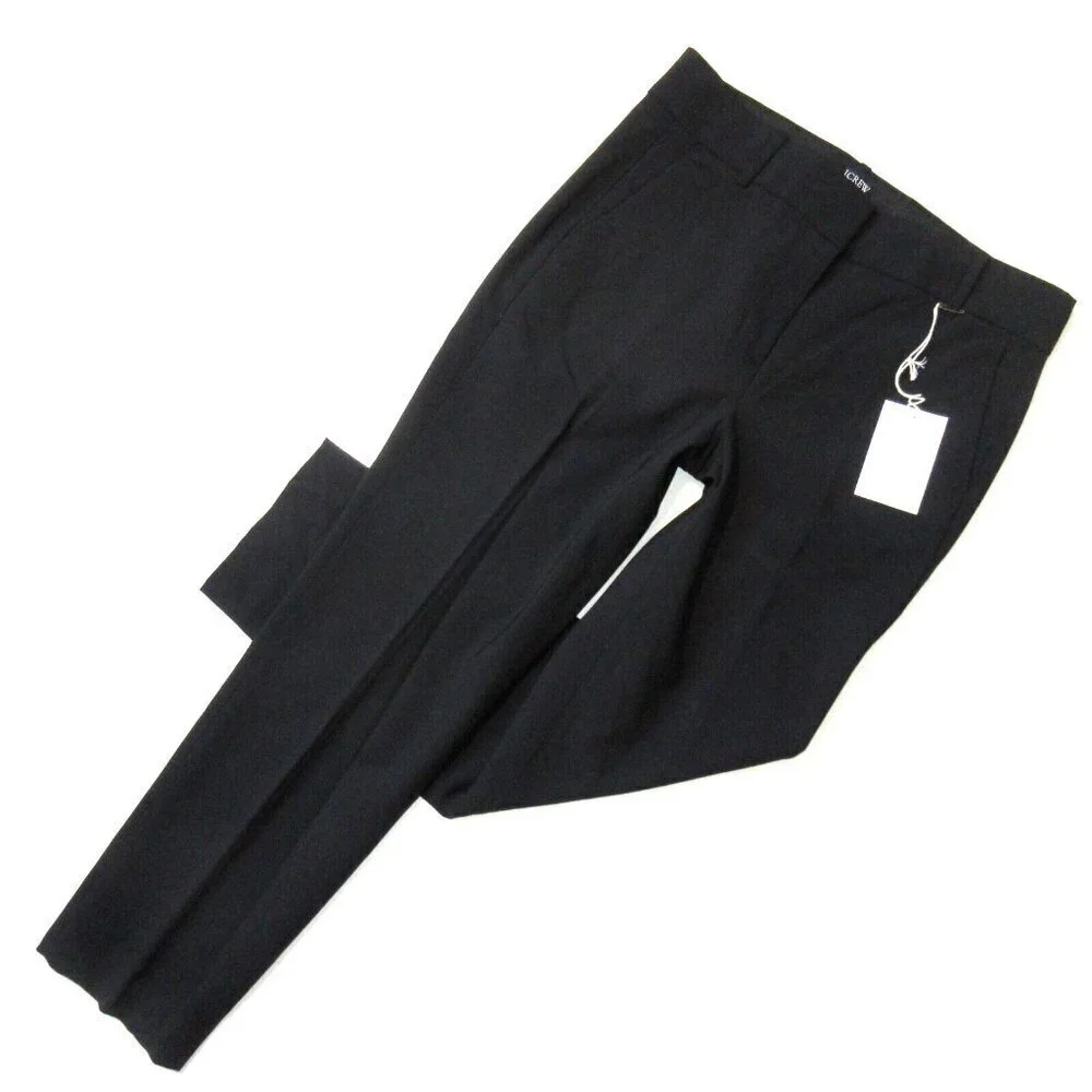 NWT J.Crew Cameron in Black Italian Stretch Wool Slim Crop Ankle Pants 4